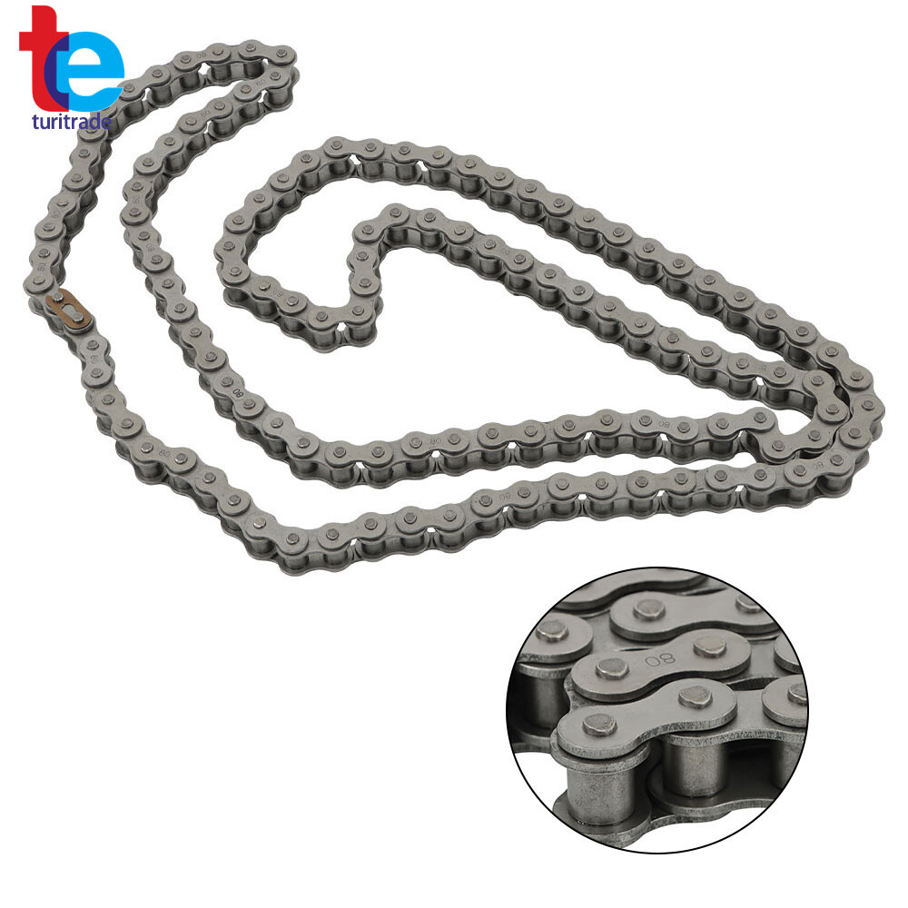 #80 Heavy Duty Roller Chain × 10 Feet With 1 Connector