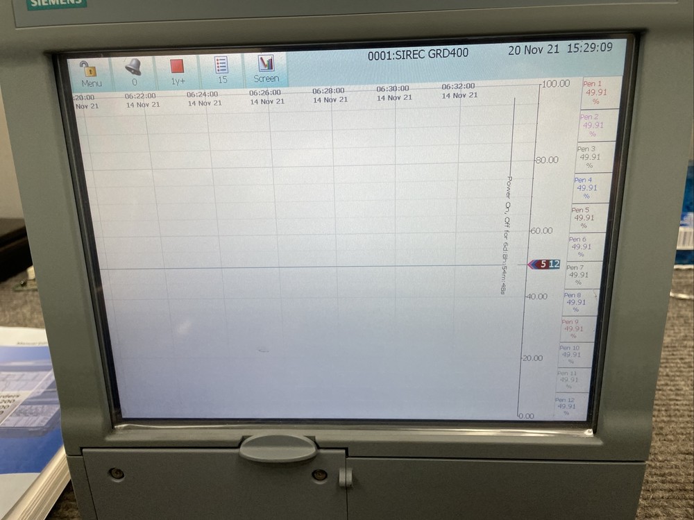 SIREC D400 Paperless Process Controller Recorder 12" Display 7nd4461-2fg46-1dd2