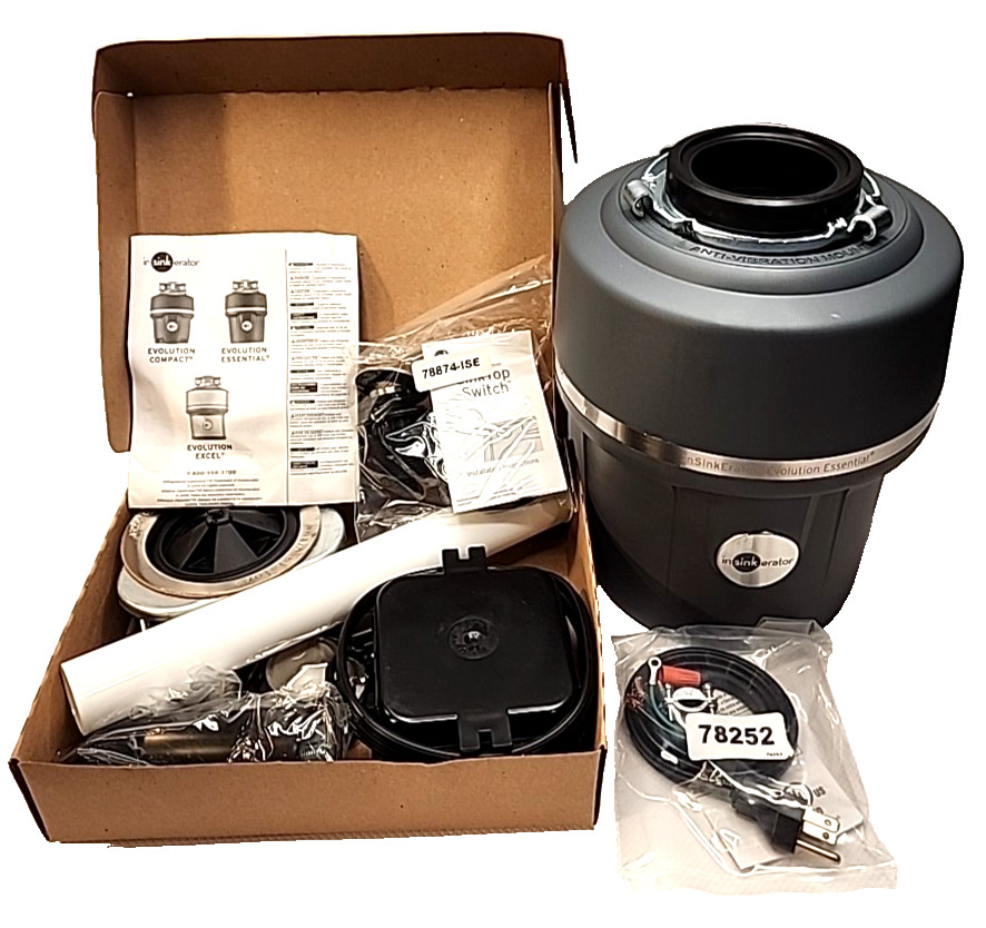 InSinkErator Essential XTR Garbage Disposal Evolution 3/4 HP Continuous Feed NEW