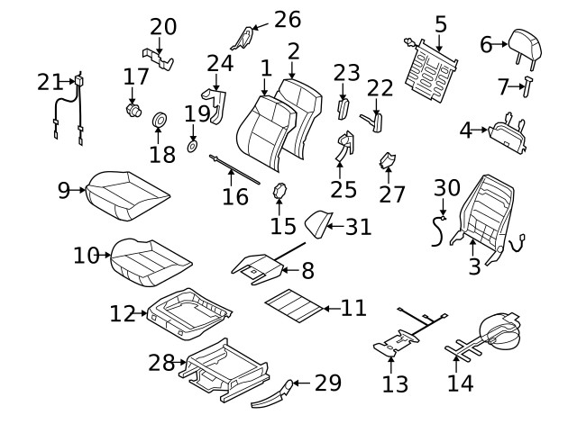 Genuine GM Seat Back Frame 93192745