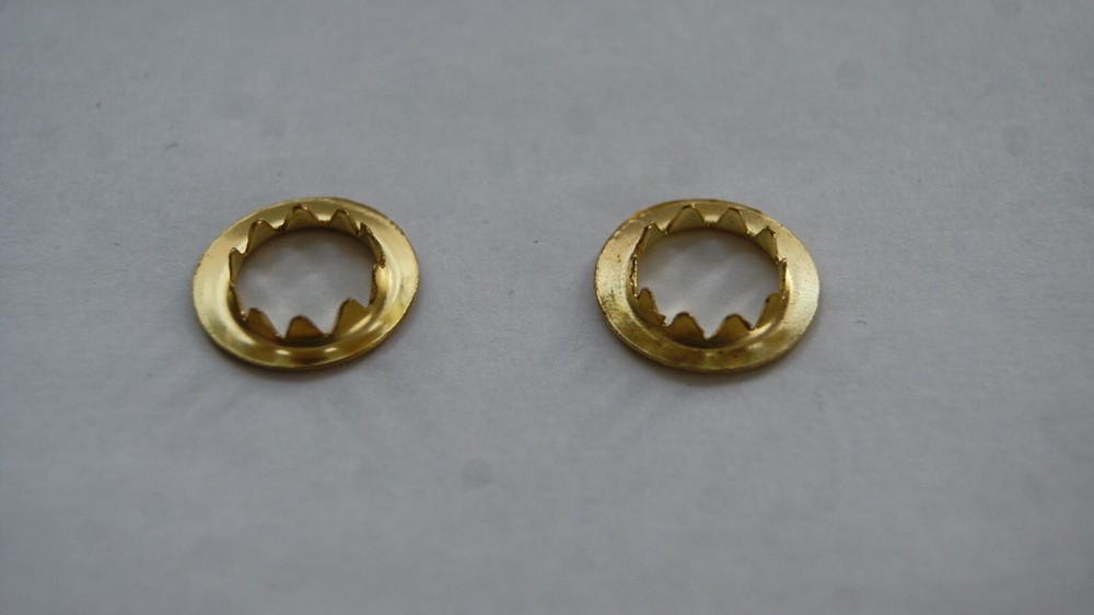TWO SOLID BRASS GROMMETS 3/4 NEW CLOCK PARTS