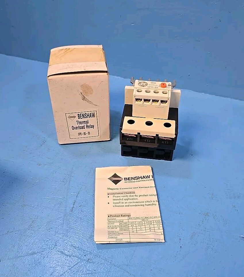 BENSHAW SPO-85-30 THERMAL OVERLOAD RELAY