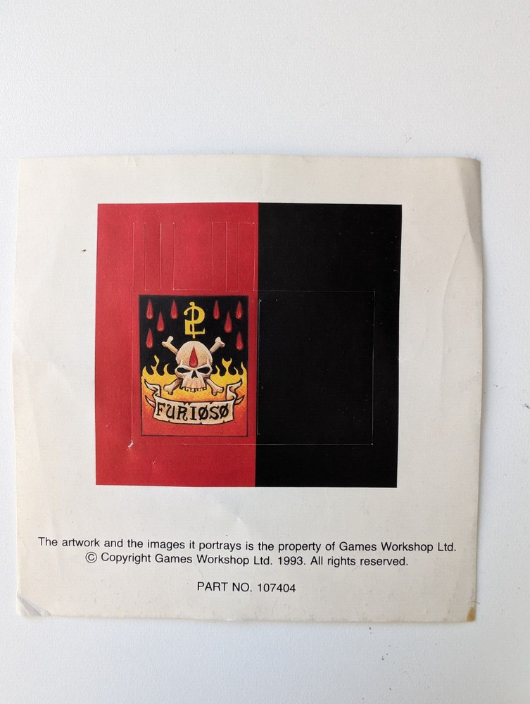 Games Workshop - Furioso Dreadnought Sticker - Retro 1993