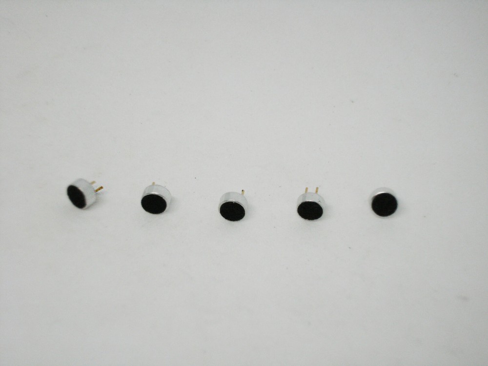 5x Pack Electric Capacitive Condenser Capacitor Mini Small Microphone Mic 2 Pins