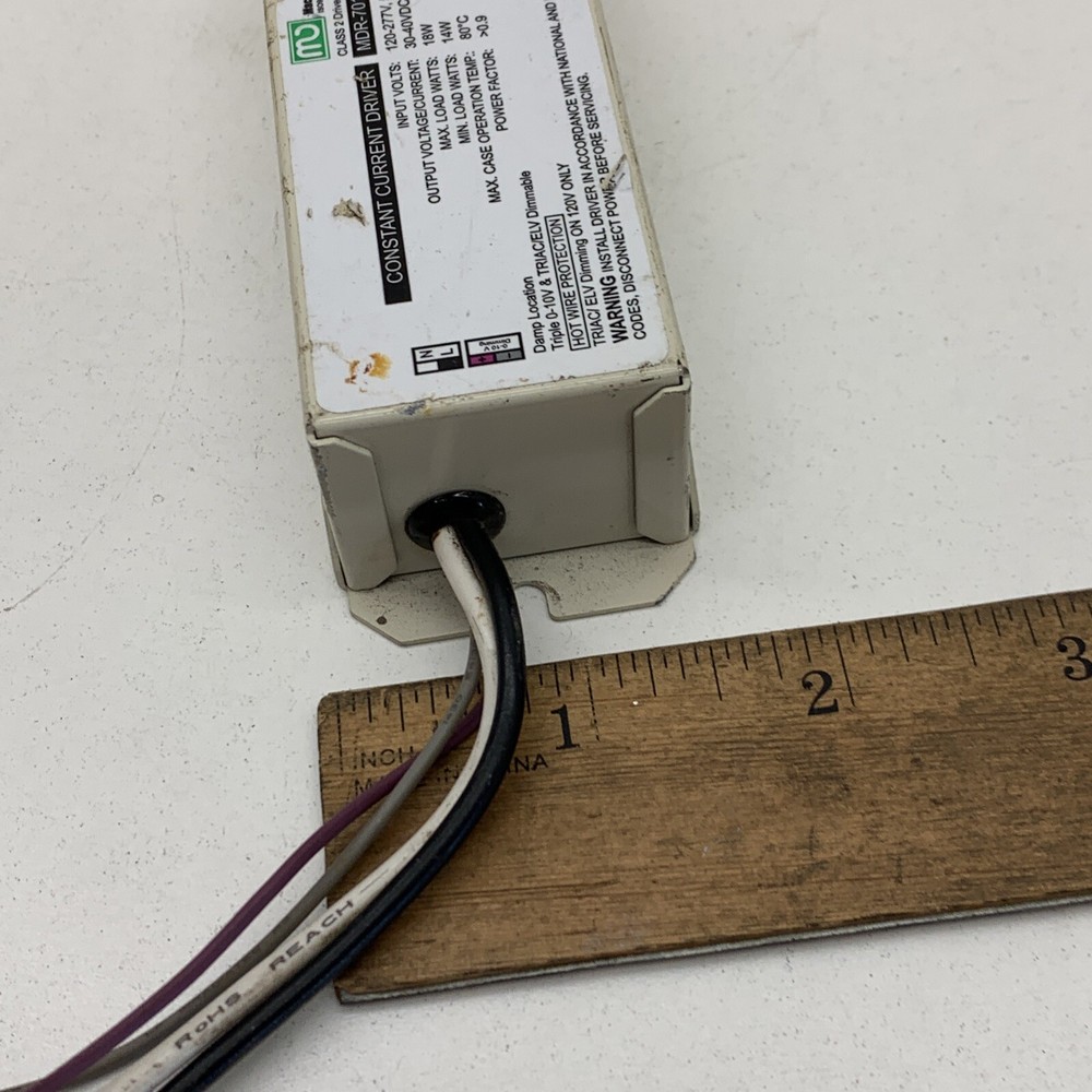 (10-Pack) Macron Constant Current LED Driver 18W 30-40VDC 450mA