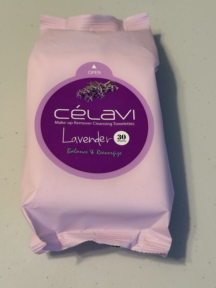 Celavi Lavender Makeup Remover Wipes 30ct