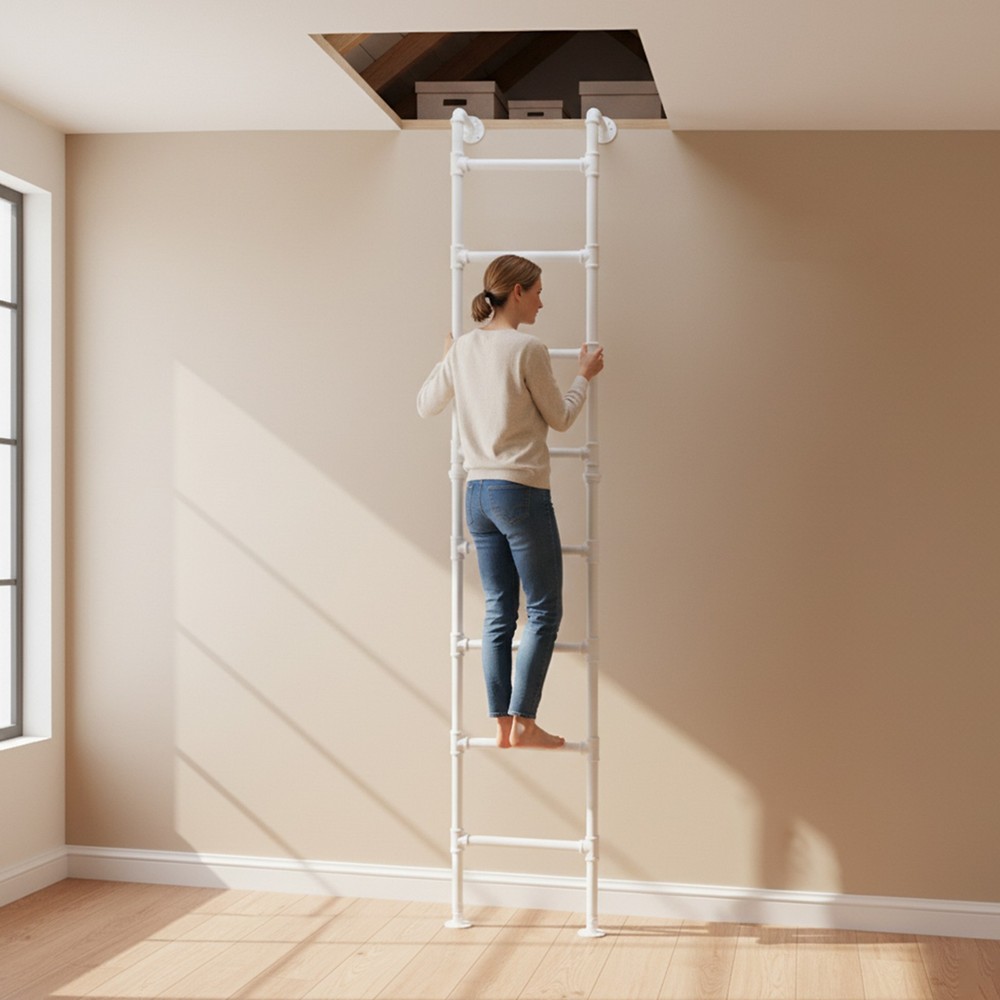 8-step Ladder Bunk Bed Stair High Loft Attic Eight Steps Ladders Multi-function