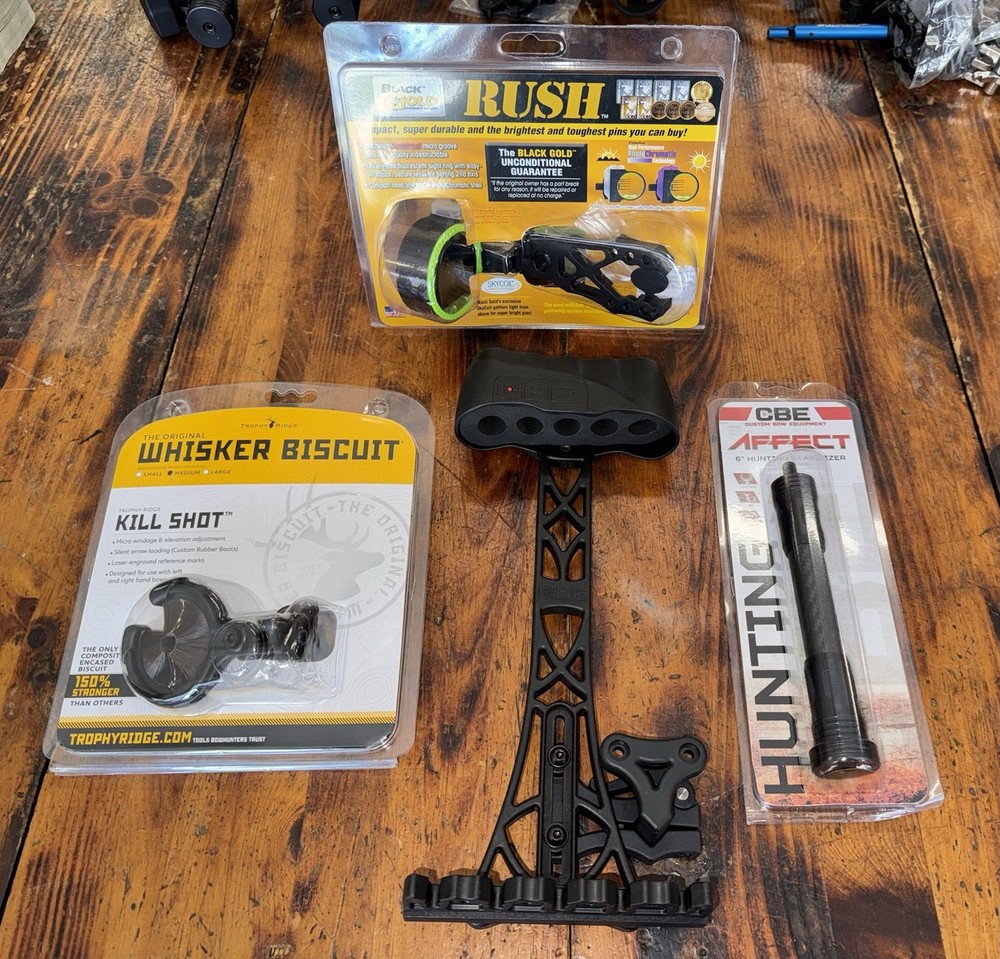 Bow Accessory Kit, Sight, Rest, Quiver And Stabilizer