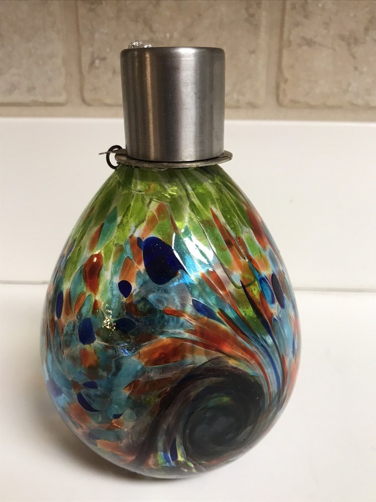 Pear Shaped Glass Oil Lamp