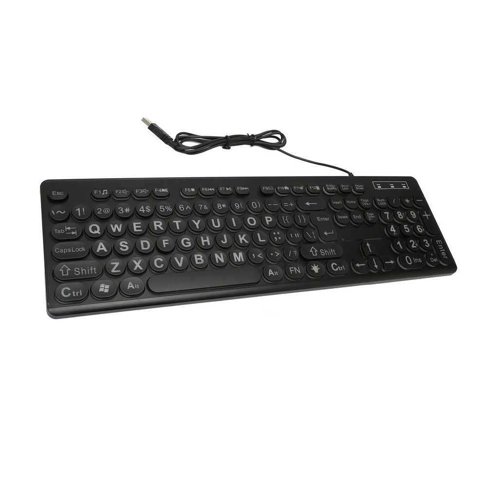 Backlit Large Print Keyboard Light Up Keyboard USB Wired Lighted GHB⭐