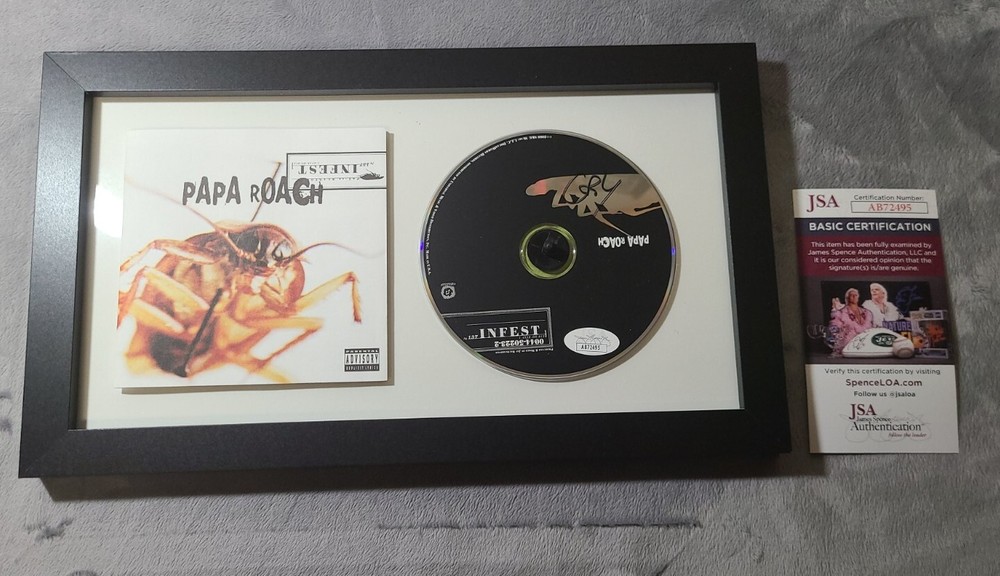 Jacoby Shaddix Signed Cd Display JSA Certified Infest 2000