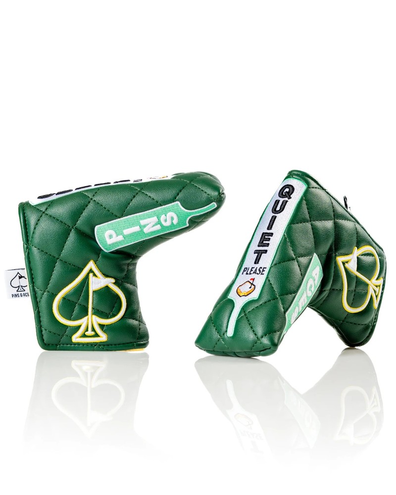 Pins & Aces (Authentic) Augusta Collection Quiet Please Blade Putter Head Cover
