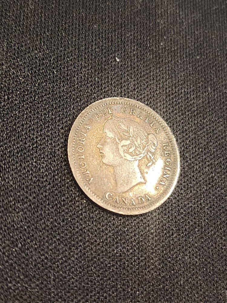 1870 Canada 5 Cents Silver Coin