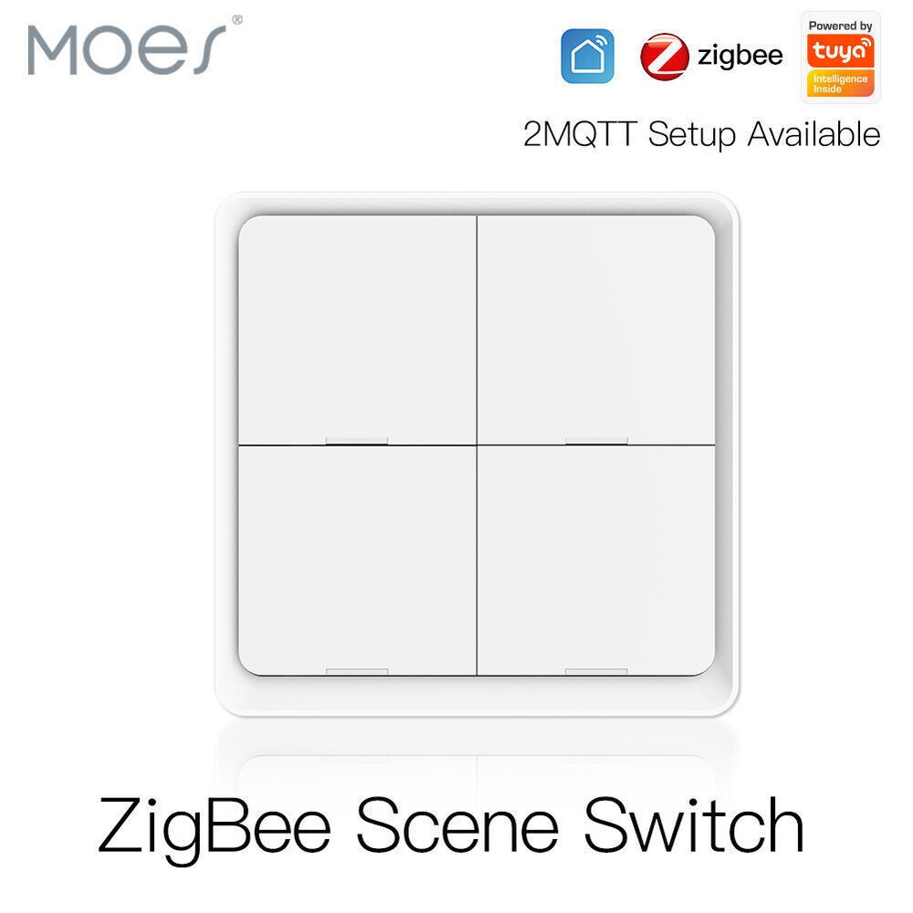 MOES Tuya ZigBee Wireless 12 Scene Smart Switch Push Button APP Remote Control