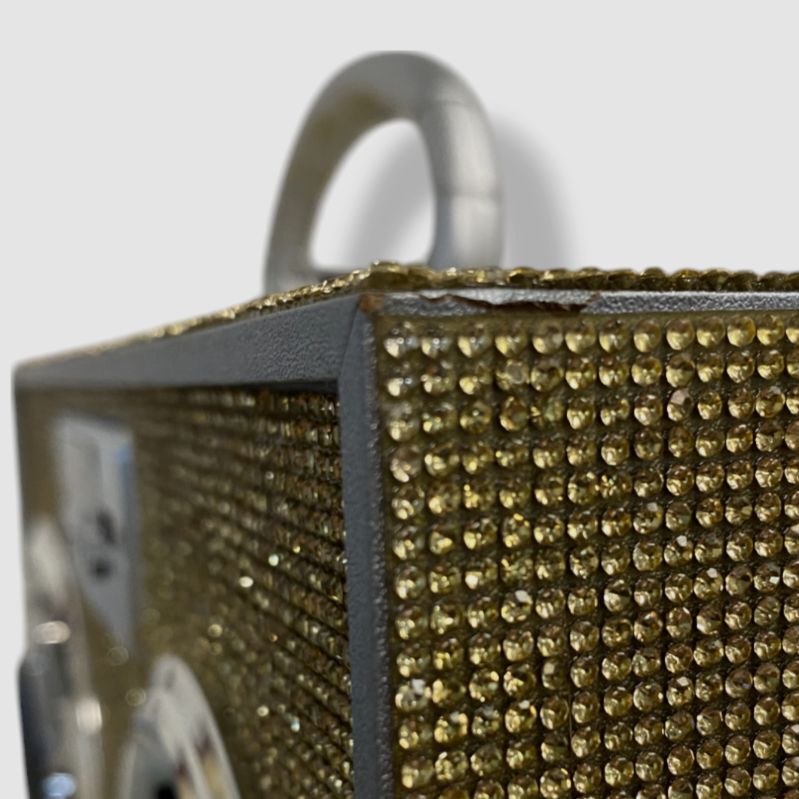 Wireless Express Bling Gold Portable Boombox Bluetooth Speaker
