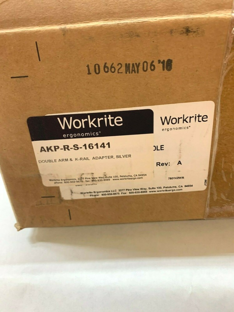 WORKRITE ERGONOMICS DOUBLE ARM & K-RAIL ADAPTER AKP-R-S-16141