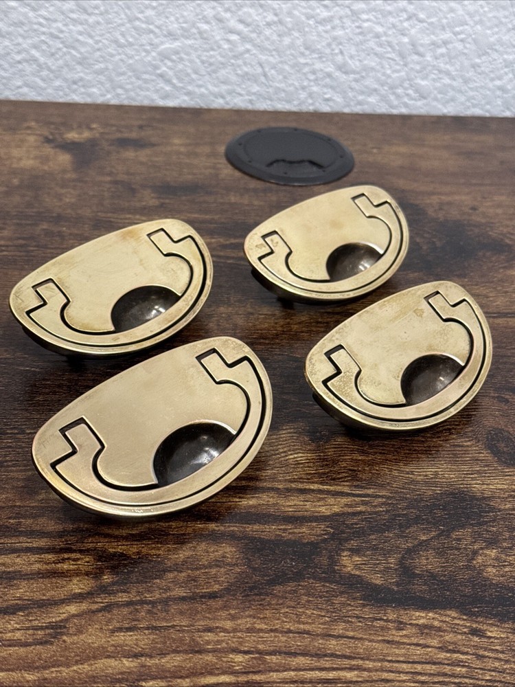 Drexel Passage Drawer Pulls 4 Handles Campaign Brass KBC N-16827 Replacement