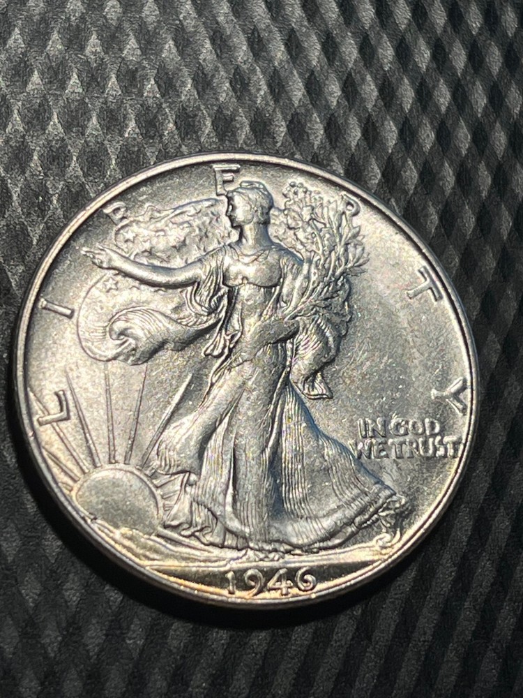 1946 S Walking Liberty Half Dollar BU+ MS+ Sharp Strike