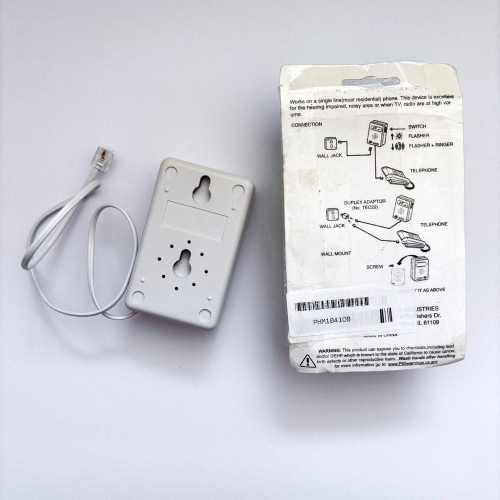 Philmore TEC48 Phone Light Flasher Ringer for Hearing Impaired - Open Box