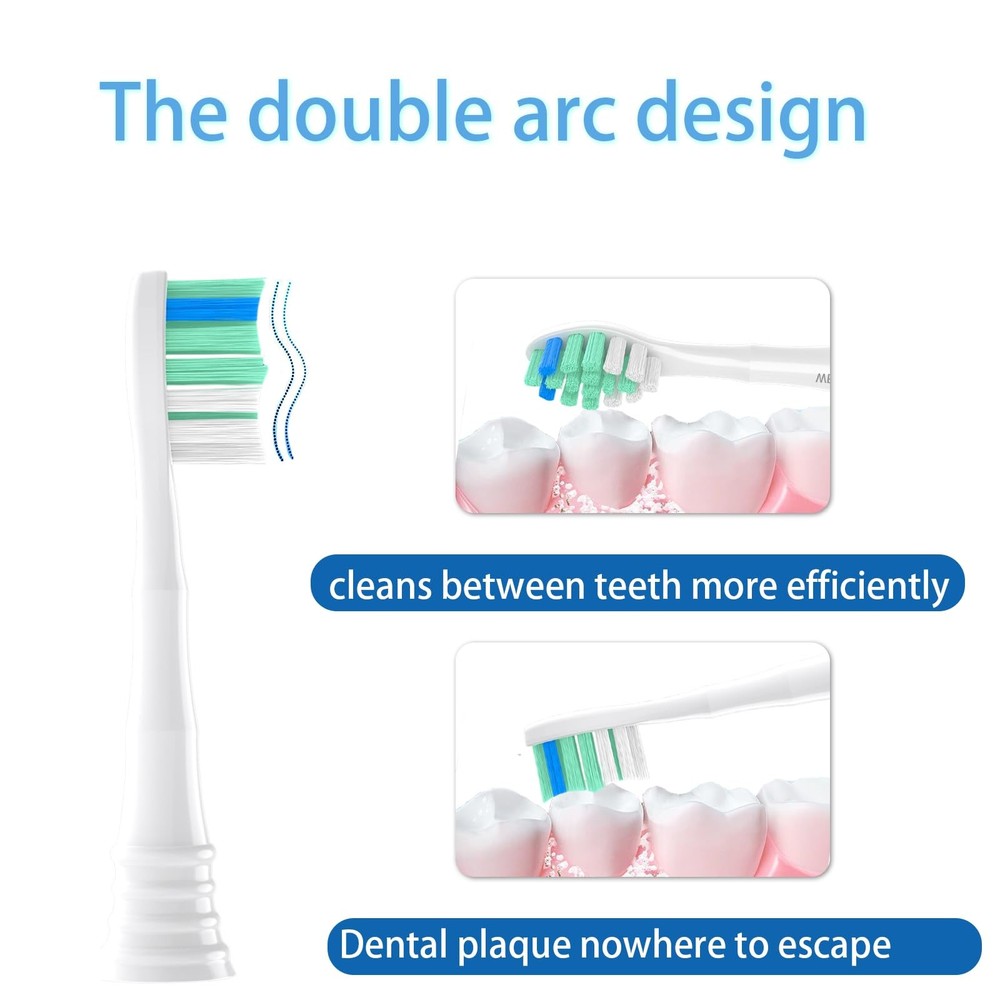Toothbrush Replacement Heads Compatible with Philips Sonicare, 8 Pack