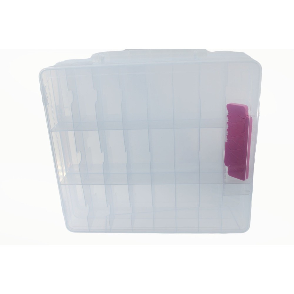 Clear Plastic Stacked Storage Organizer Box 48 Slots