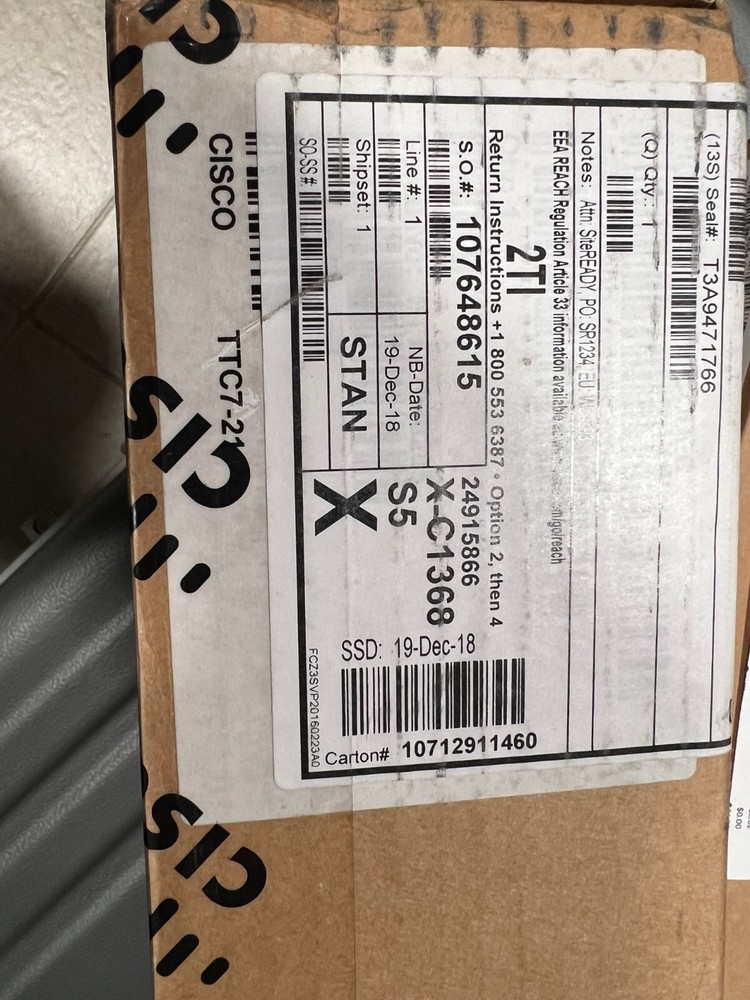 NEW Cisco CTS-SX20N-CODEC Telepresence Video Conference CODEC TTC7-21