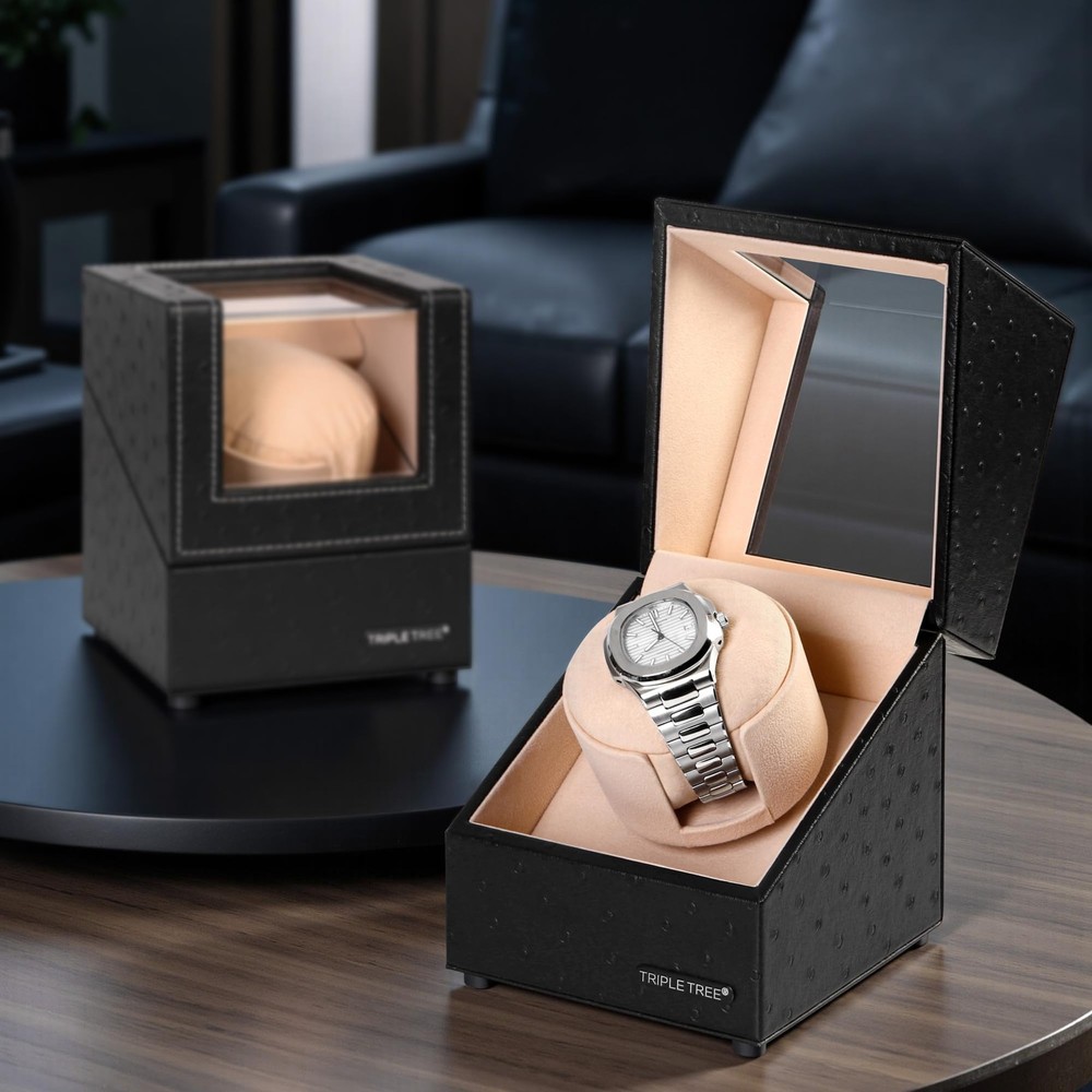 TRIPLE TREE Single Watch Winder Newly Winder, PU Leather