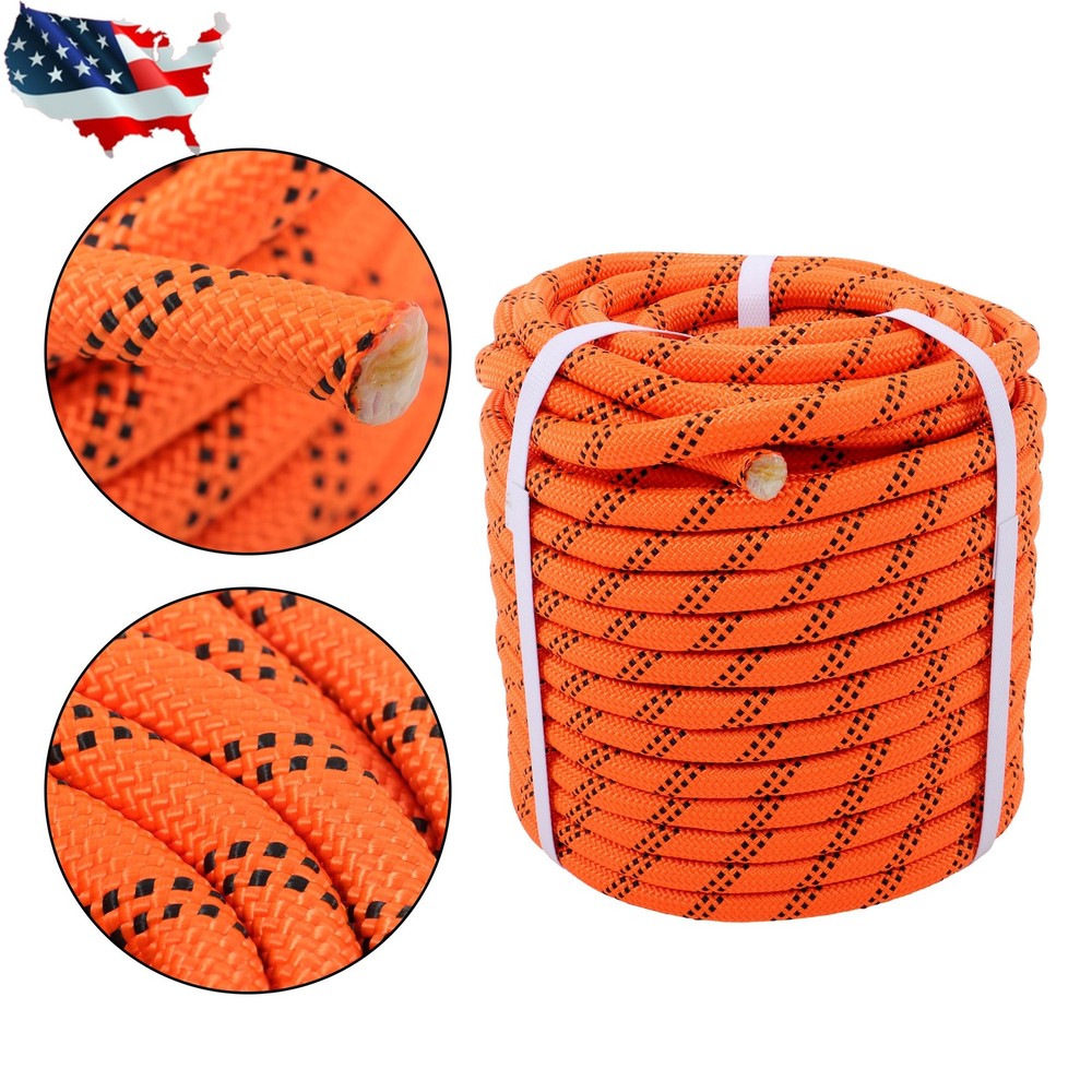 1/2" × 120' 48 Strands Braid Polyester Arborist Bull Rope Pulling Rigging Line