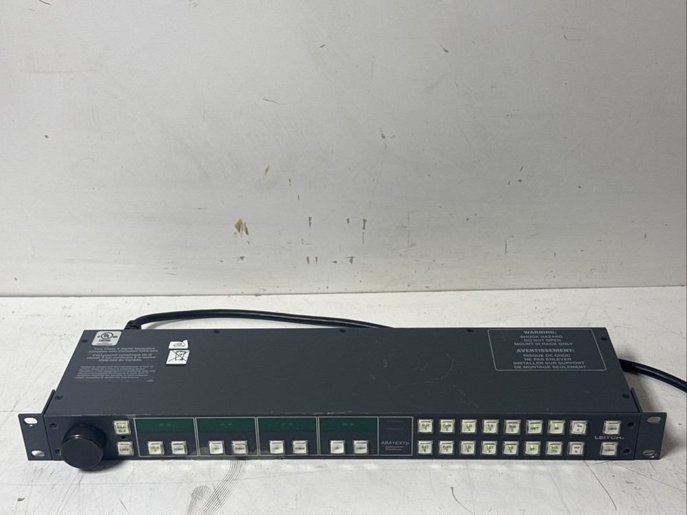 Harris Leitch ABA1E-XYP ABA1EXYp 1U Alphanumeric Break Away Remote Panel