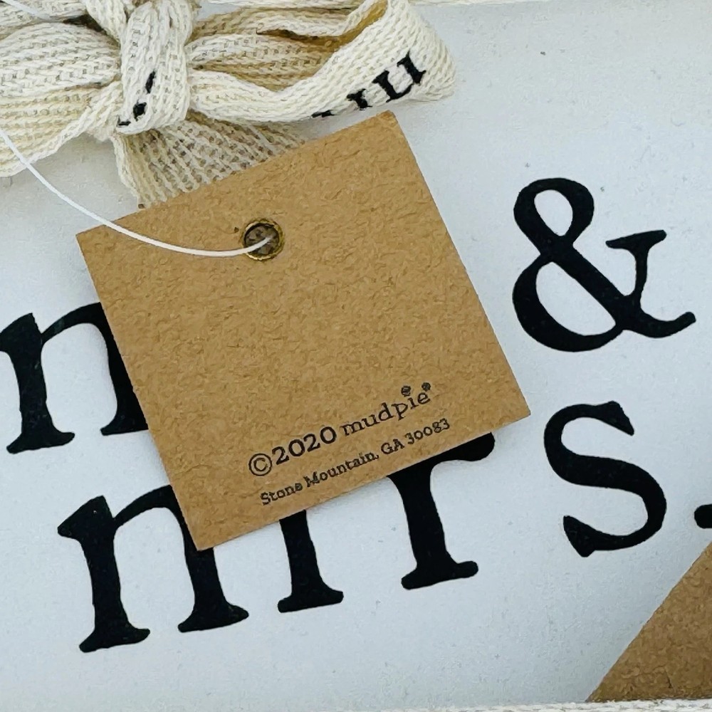 Mud Pie Wedding Collection Mr & Mrs Cake Plate Set