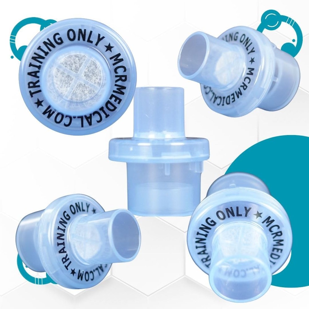 CPR Training Valves – 100 Pack Disposable OneWay Replacement Valves for CPR M...