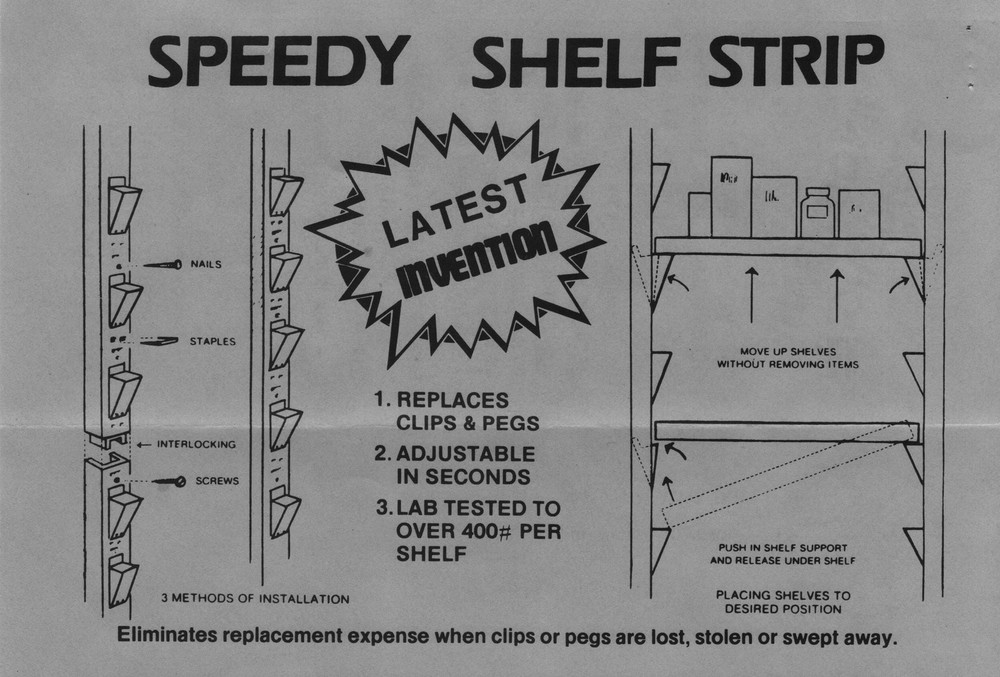 MONTEREY #118-P-WHITE PLASTIC SHELF SUPPORT STRIP, 18" LENGTH, STACKABLE