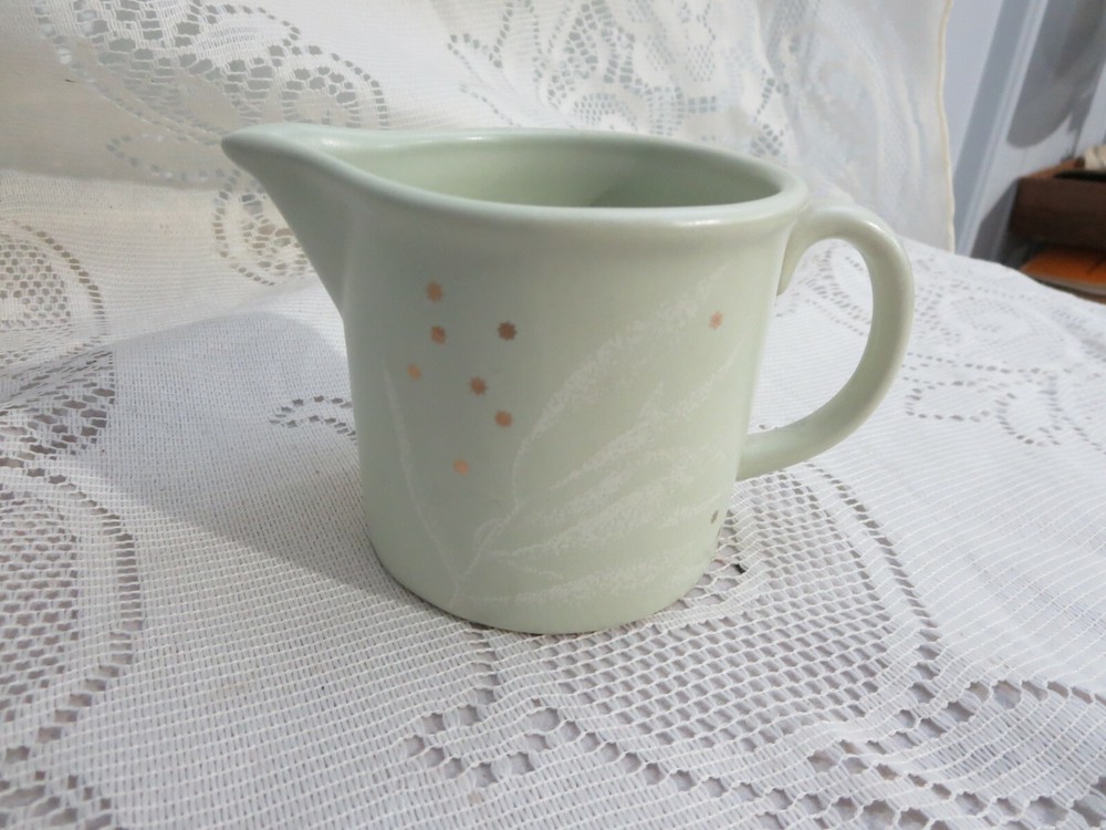 Snow Leaf by Thomas O'Brian Celadon Green Creamer