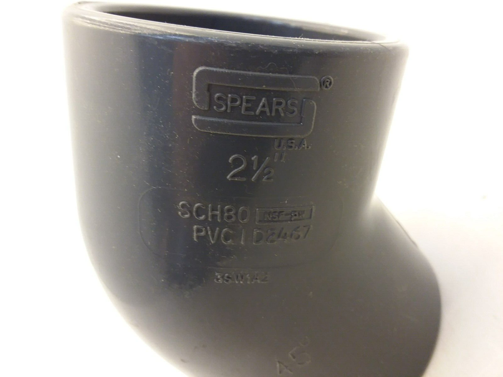 SPEARS 2-1/2" 45 DEGREE ELBOW SOCKET X SOCKET SCH 80 PVCI NFS-PW NNB