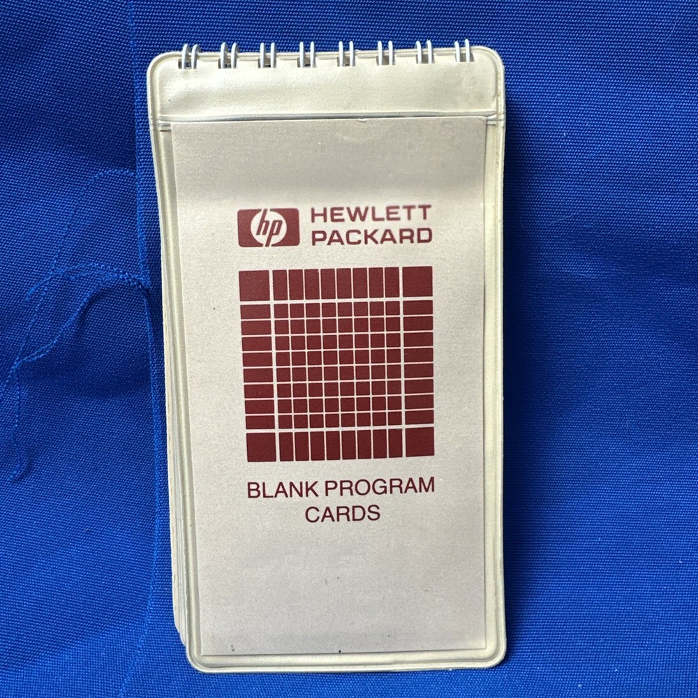 Vintage HP Hewlett-Packard Blank Program Cards Case w/ Handwritten Programs