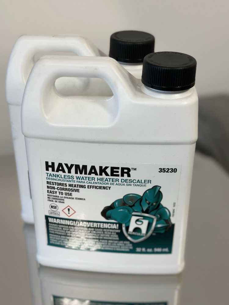 HERCULES HAYMAKER TANKLESS WATER HEATER DESCALER BOTTLE OF 32.FL.OZ. #35230