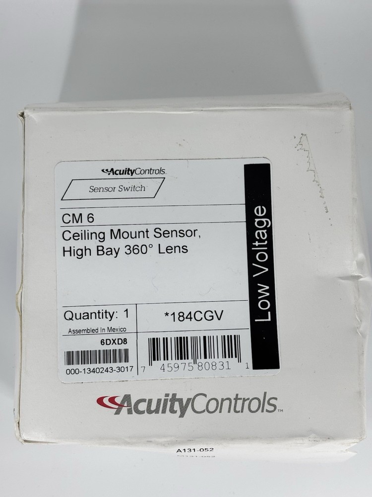 AcuityControls CM 6 Ceiling Mount Passive Infrared Solid State Sensor 360° Lens