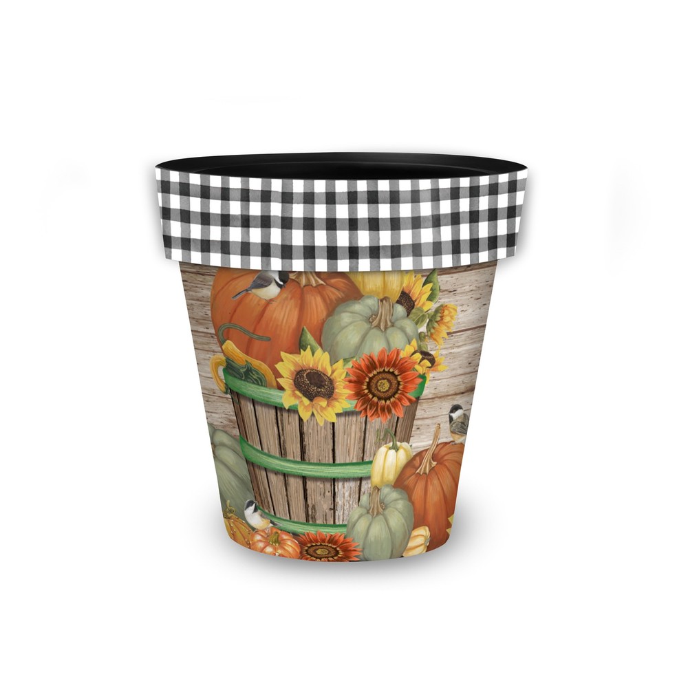 Briarwood Lane Fall Bountiful Bushel Small Planter 8.5" Diameter