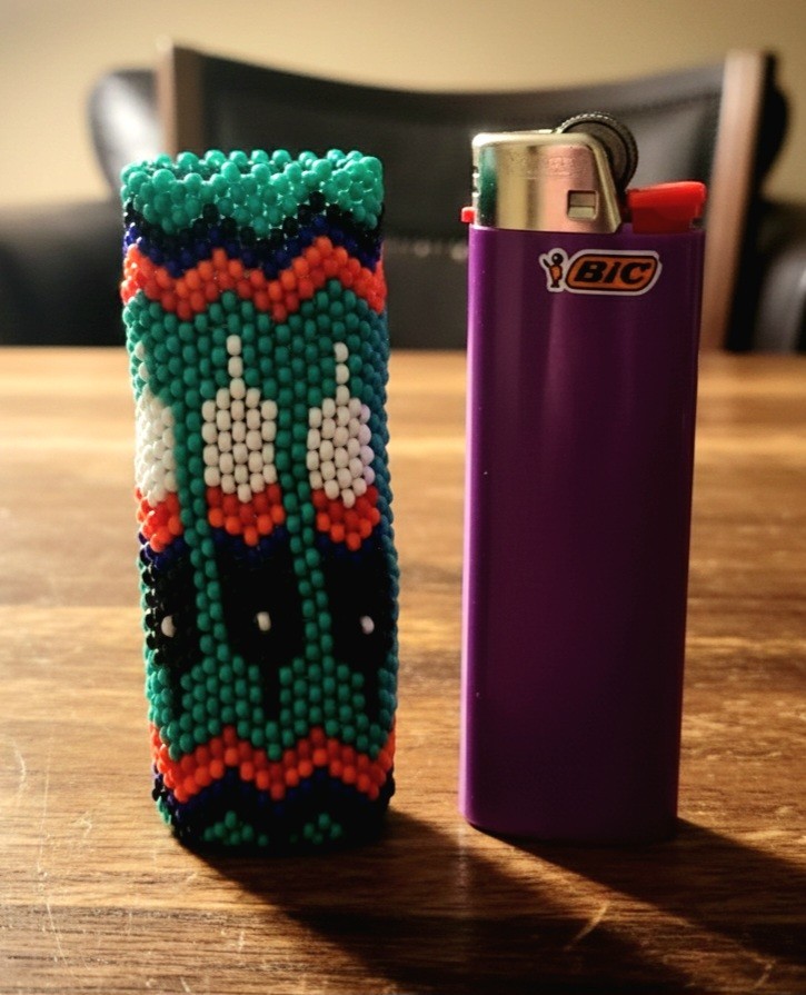 Bic Lighter Sleeve Beaded Native American Style Lighter Case Guatemala Beadwork