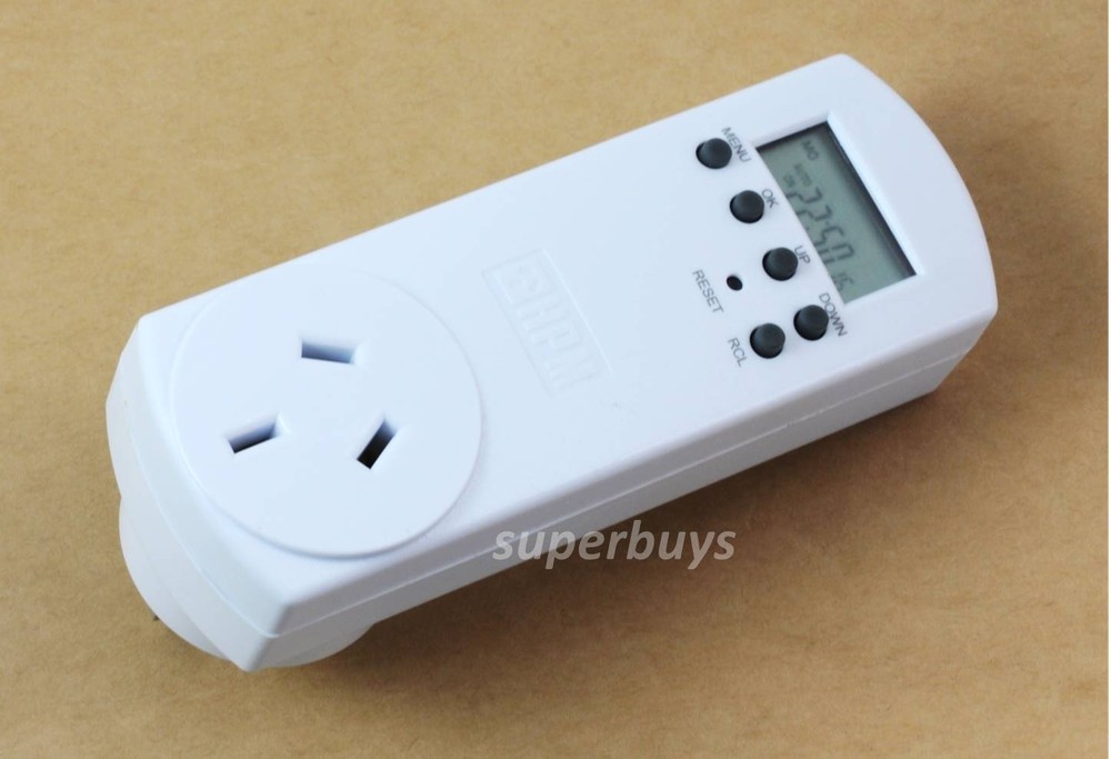 HPM Slim Digital Electrical Powerpoint Power Point Timer with Battery Back-up