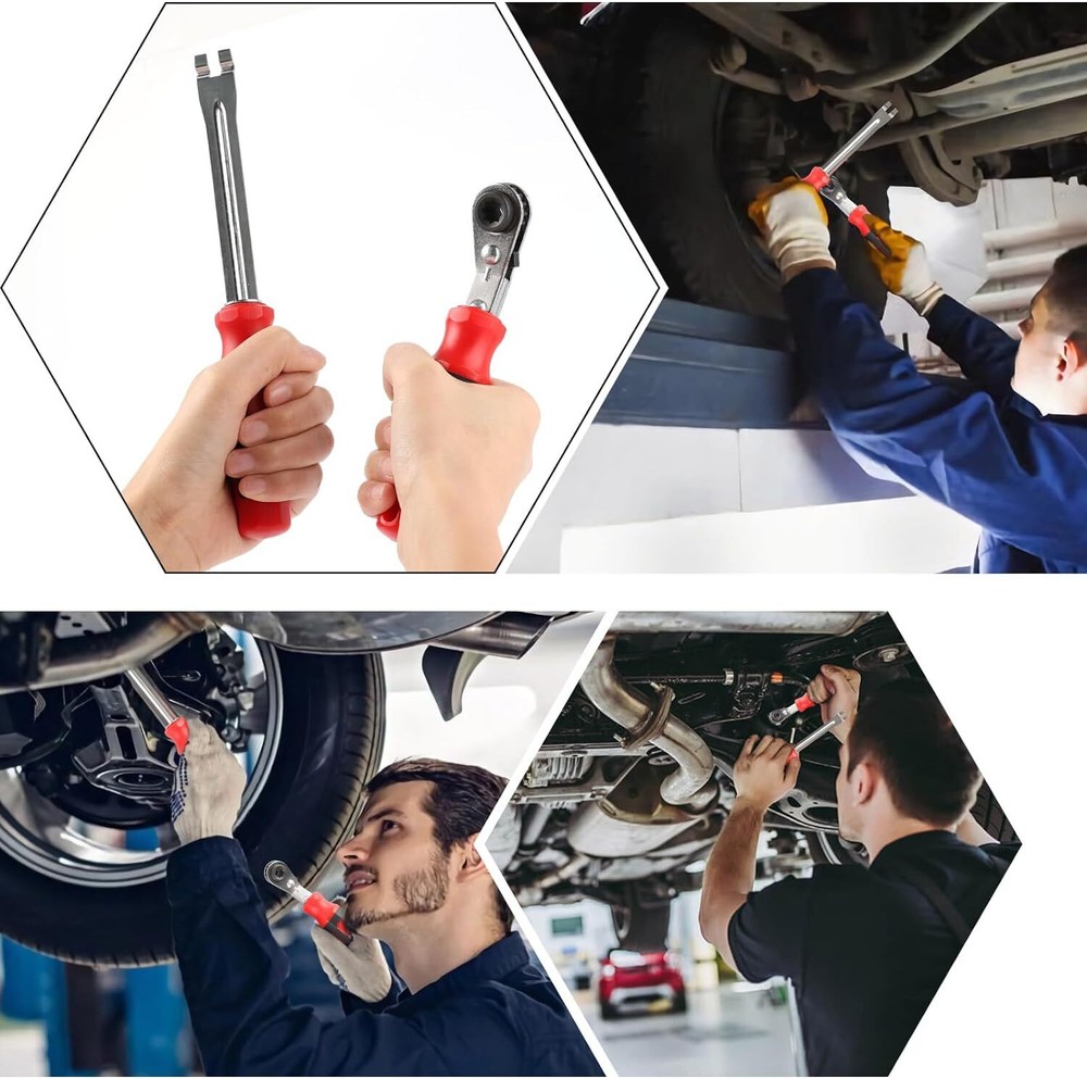 2-Piece Automatic Slack Adjuster Release Wrench –Fork End Double Square Car Tool