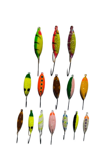 15pc Assorted Willow Leaf Fishing Jigs