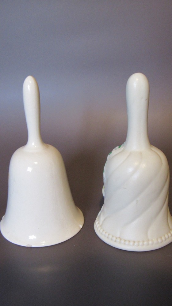 Vintage Religious Ceramic Praying Hands Bells - Pair