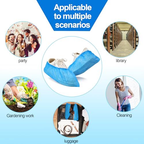 100 Pack Disposable Shoe Covers Non-Slip Shoe Boots Protector Covers for Work
