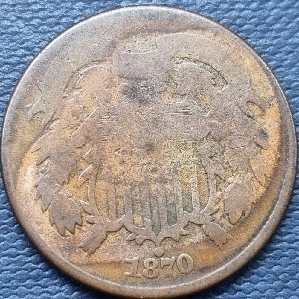1870 Two Cent Piece 2c Circulated #81858