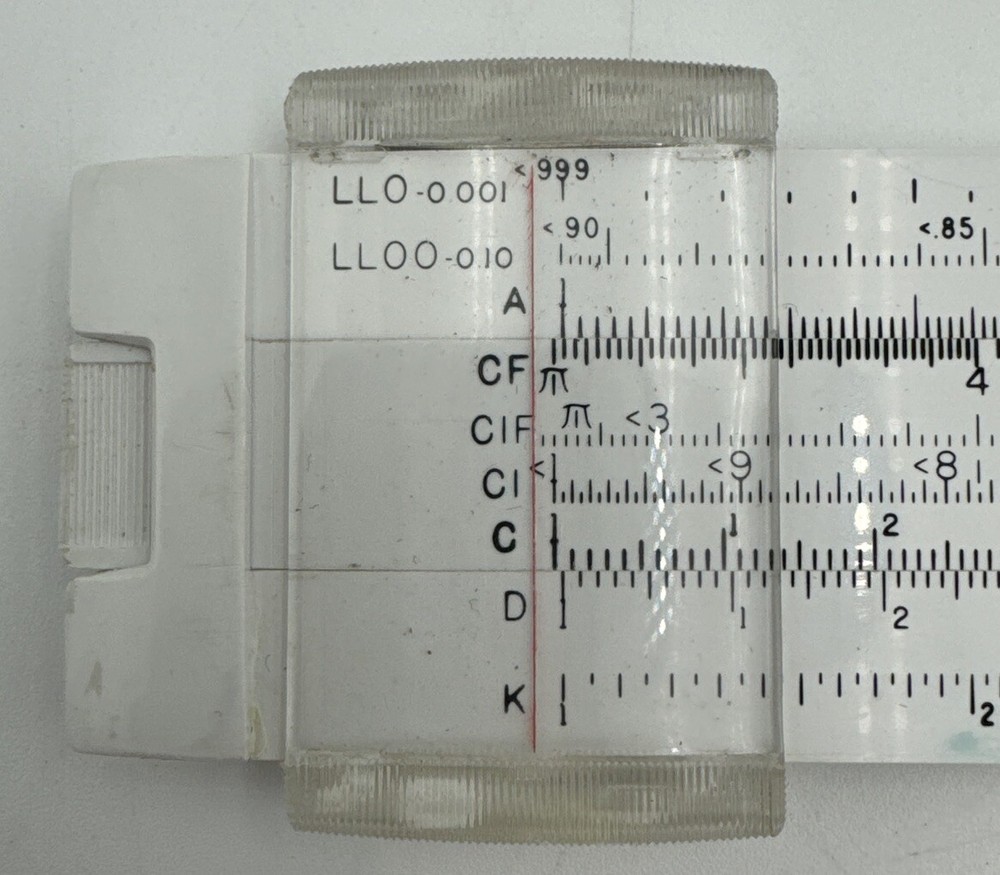 Vintage Pickett Microline 140 Slide Rule White