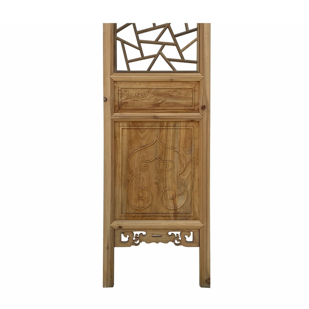 Chinese Lattice Pattern Theme 4 Wood Panel Floor Screen Set cs7037