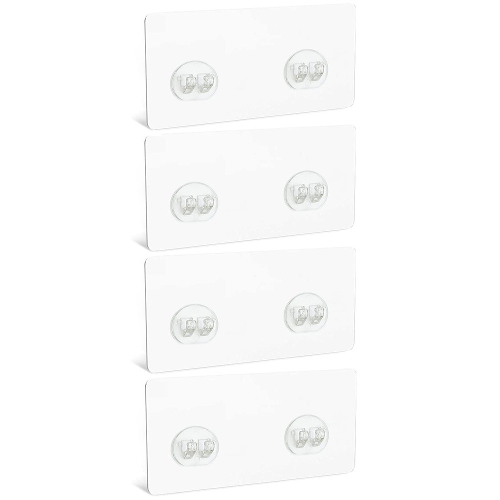 Qiic 4PCS Shower Caddy Adhesive Sticker Replacement Hook for 2 hook, 2 hooks