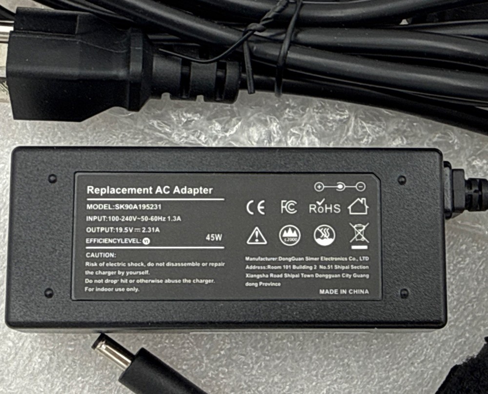45W Replacement AC Adapter for Dell