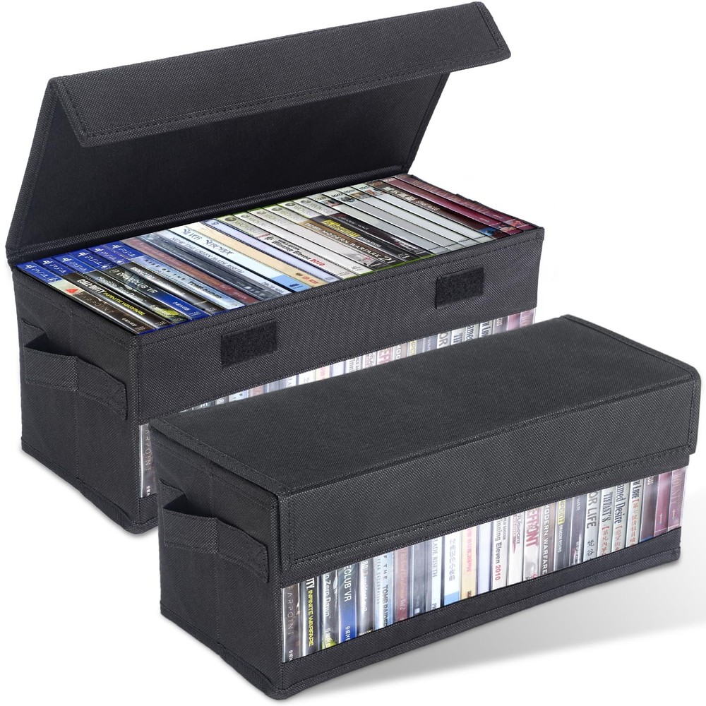 CCidea CD Storage Boxes - Pack of 2 Cases - 14" 2 Pack, With Visual Window